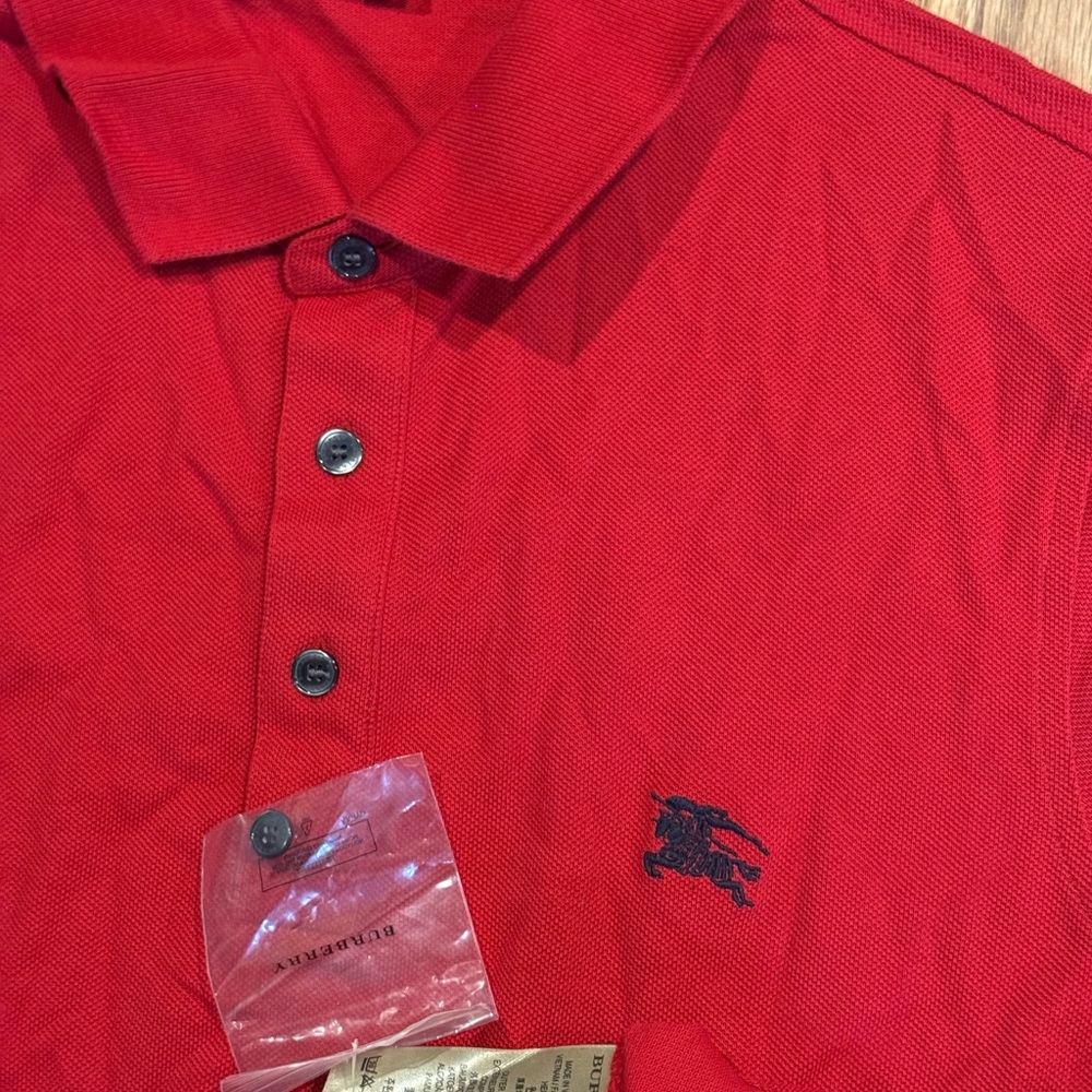 Burberry Red Polo Shirt Classic Style